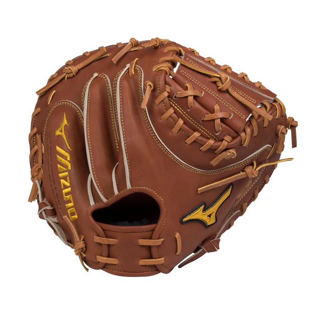 Mizuno Men's Pro Limited Edition Baseball 33.5" Catcher’s Mitt Brown (312441-ERH)